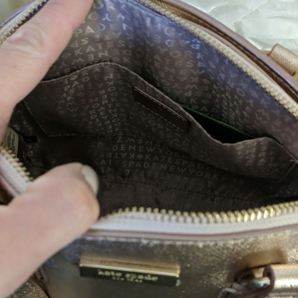NWT Kate Spade Mini Reiley Rose Gold Purse - Picture 5 of 8